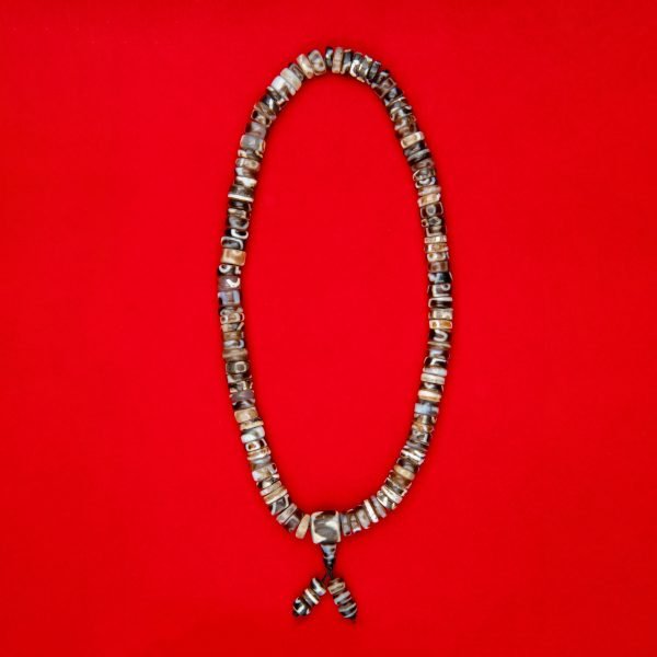 Tibetan Mala Necklace with Dzi Beads