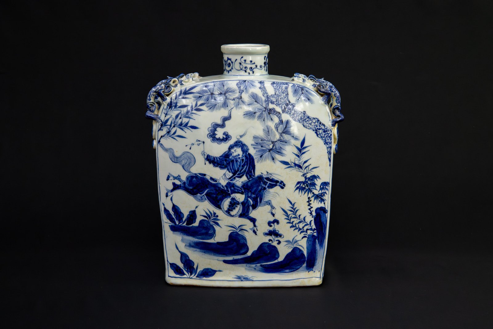 Yuan Dynasty Blue and White Four-Lugged Flask - Image 2