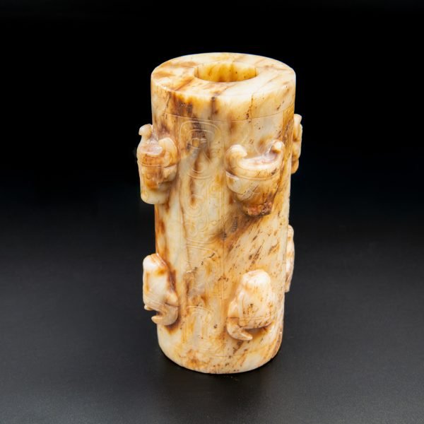 Jade Cong Liangzhu culture, Neolithic China ca. 3300–2300 BCE Nephrite jade