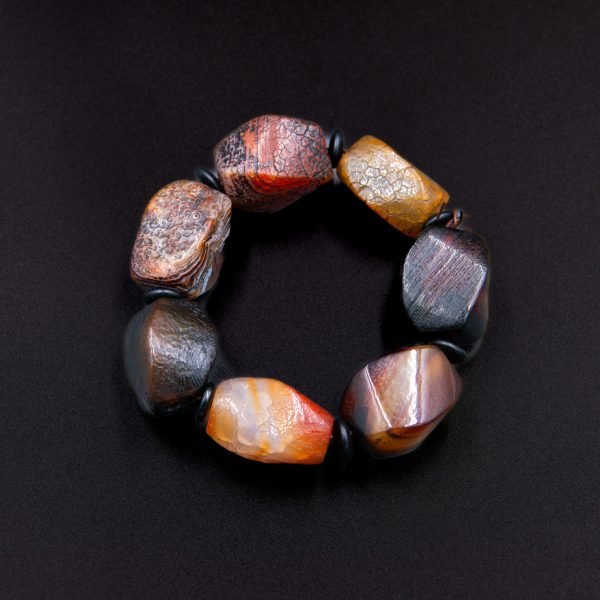 Irregular Ancient Agate Bead Bracelet