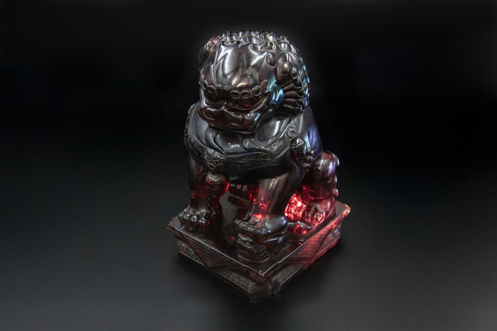 Guardian Lion (Foo Dog) Seal Qing Dynasty (1644–1912) Blood Amber