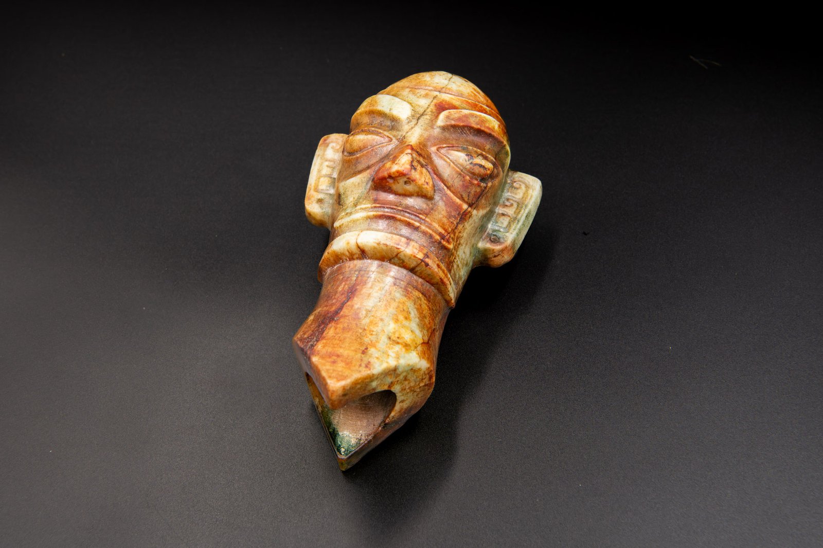 Sanxingdui Jade Head Figurine - Image 3