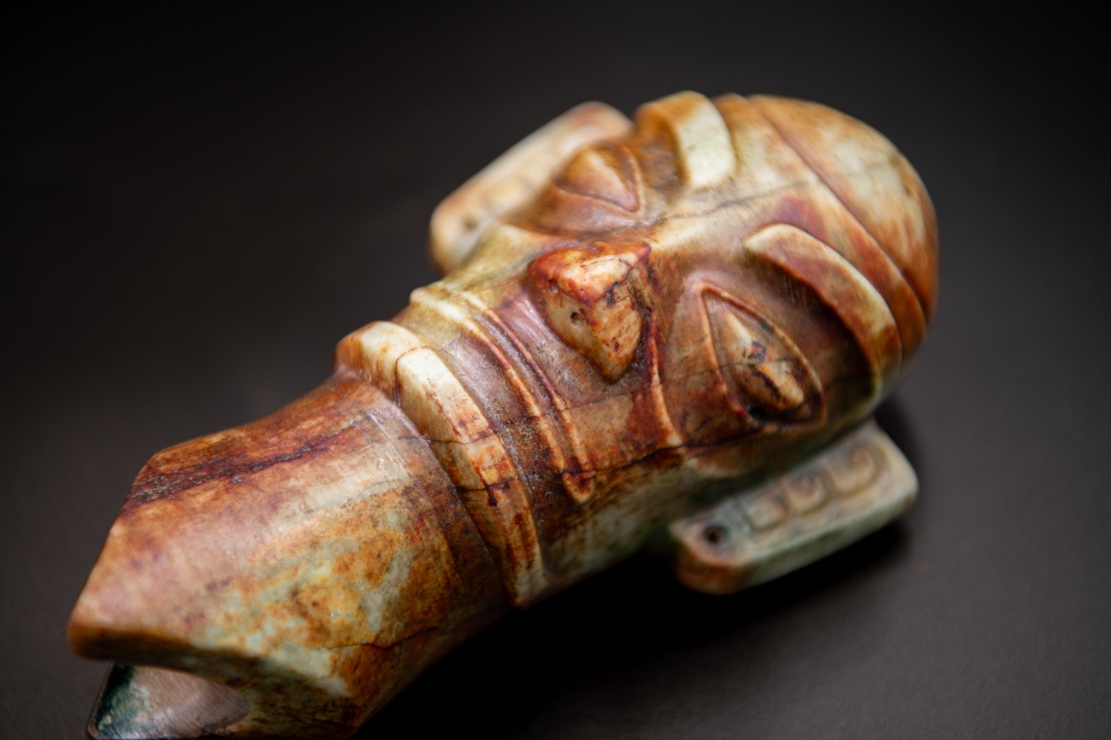 Sanxingdui Jade Head Figurine - Image 4