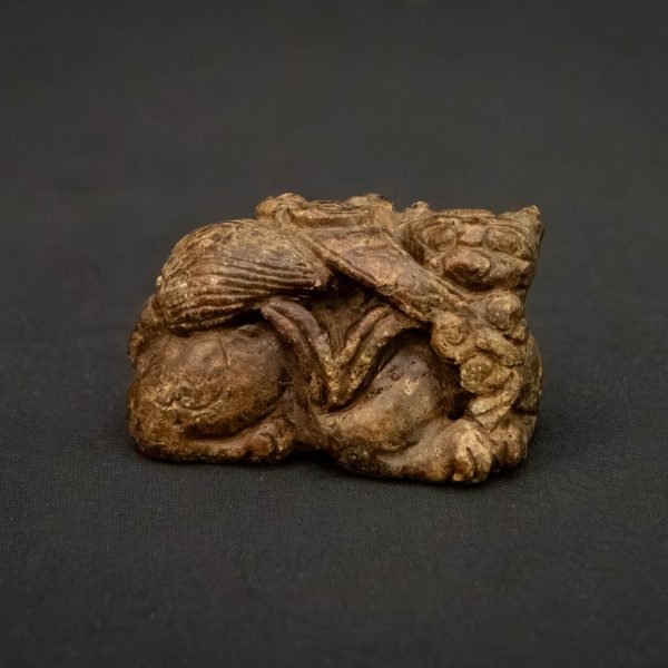 Ming Dynasty Jade Tiger with Ruyi and Coin