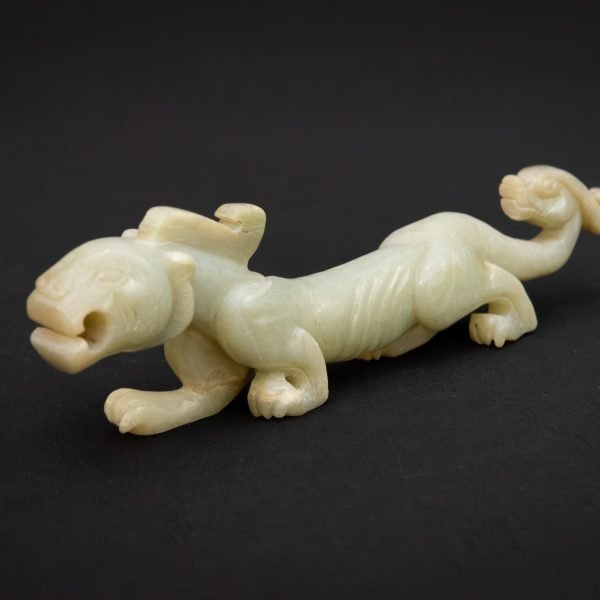 Ming Dynasty Jade Tiger with Dragon Tail China, Ming Dynasty (1368–1644)