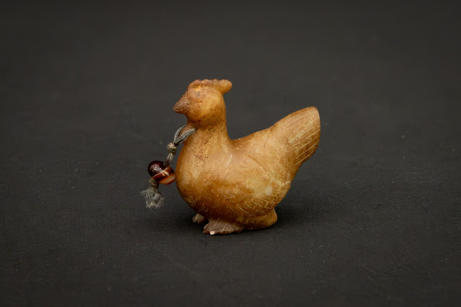 Western Han Dynasty jade carving in the form of a chick