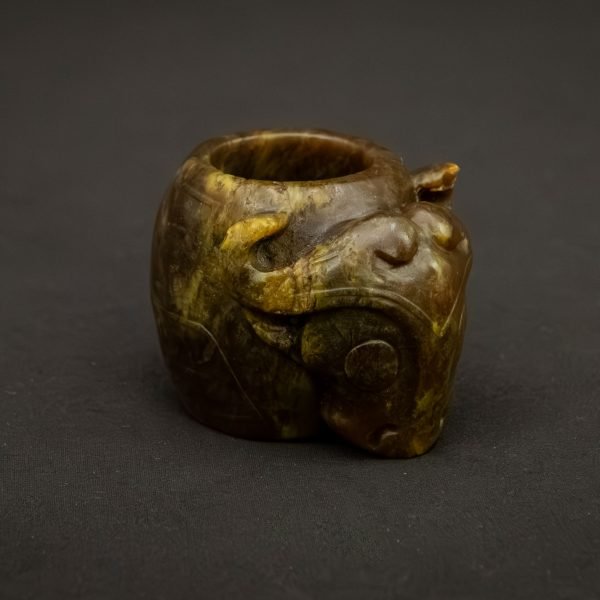 Shang Dynasty Jade Archer’s Ring with Sheep Head China, c. 16th–11th century BC.