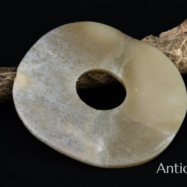 Carved Stone Disc with Central Aperture – Decorative / Collectible Piece